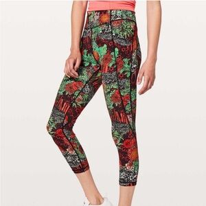 Lululemon Time To Sweat Crop 23" Zen Garden Multi